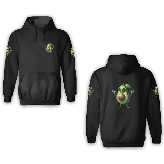 Avocado alien 3D Hoodies