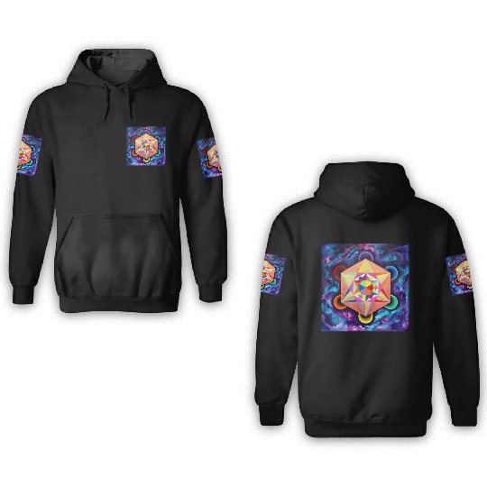 Metatrons Magic Cube 3D Hoodies