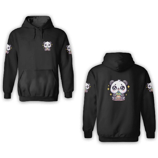 Panda Bubble Tea Boba Kawaii 3D Hoodies