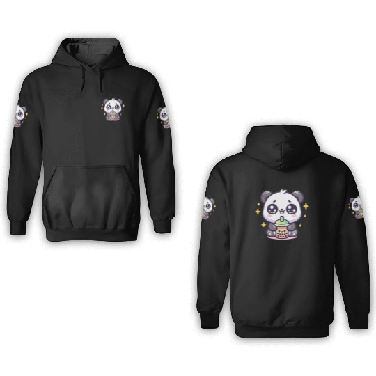 Panda Bubble Tea Boba Kawaii 3D Hoodies