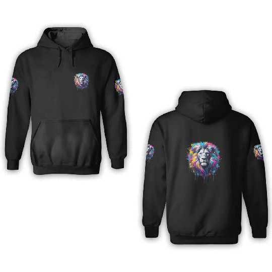 Sovereign Spectrum The Lion s Majesty 3D Hoodies
