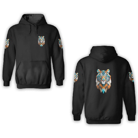 Painting Pixels: Animal lion Tales 3D Hoodies