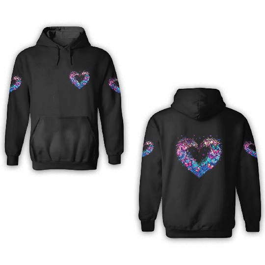 Butterfly Heart Love 3D Hoodies