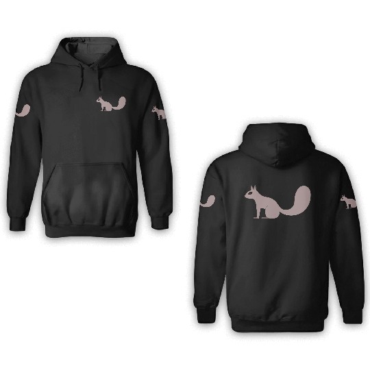 Squirrel Vector 3 Colors 3D Hoodies