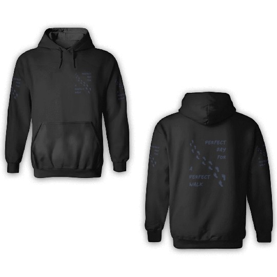 Perfect day perfect walk 2 - Navy Blue 3D Hoodies