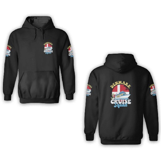 Denmark Cruise Squad Family Vacation Trip 3D Hoodies