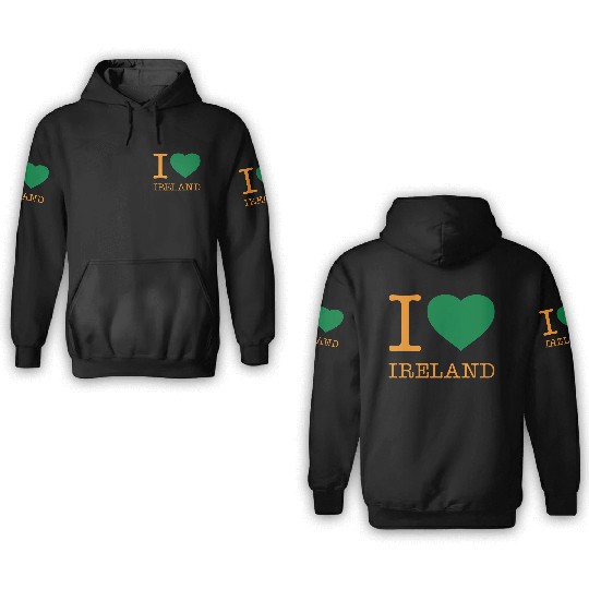 I LOVE IRELAND 3D Hoodies