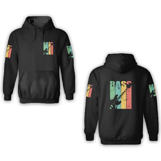 Bass Guitar 3D Hoodies