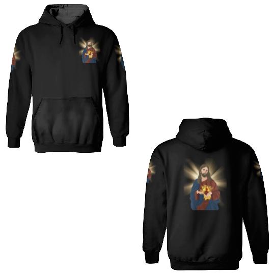 sacred heart of jesus 3D Hoodies