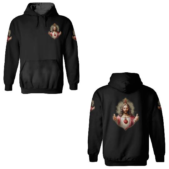 sacred heart of jesus 3D Hoodies