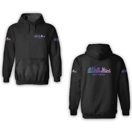 San Diego 3D Hoodies