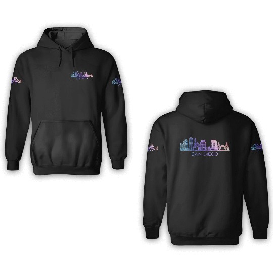 San Diego 3D Hoodies