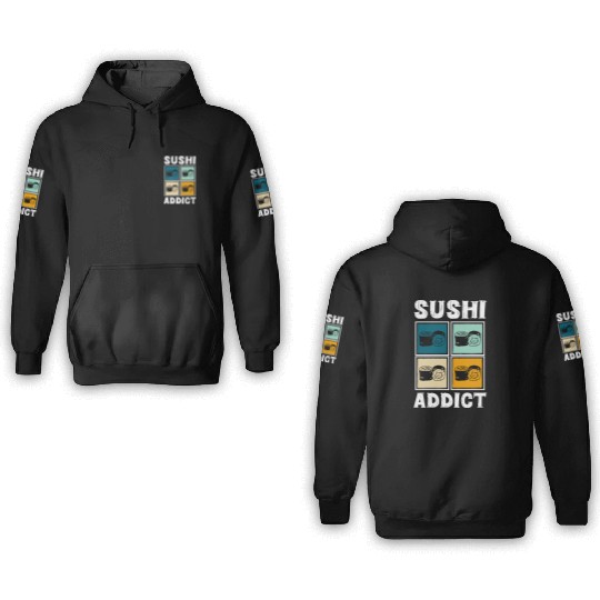 Sushi Delicious Kawaii Cuisine 3D Hoodies