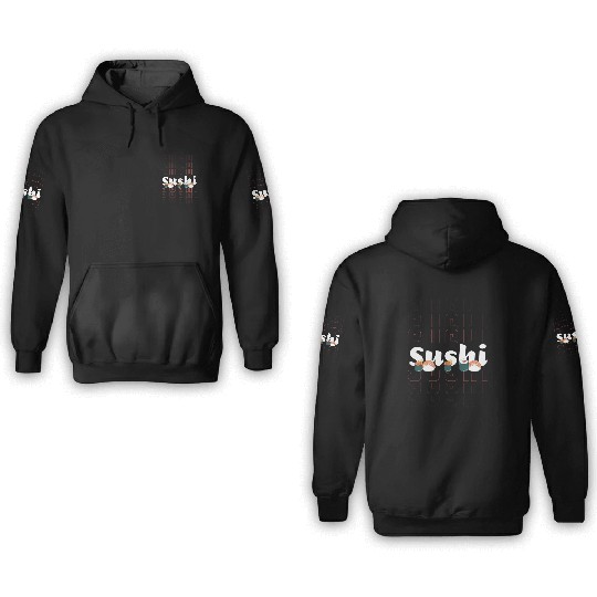 Japanese Fish Maki Cuisine 3D Hoodies