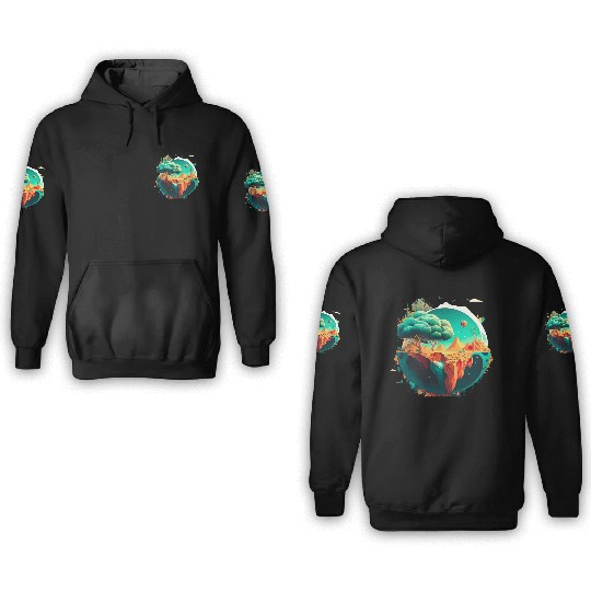 Green Earth Vibes: Eco-Friendly 3D Hoodies