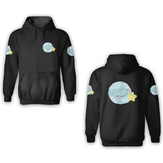 Moon and star 3D Hoodies