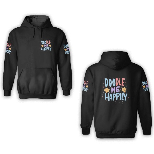 Spring - Doodle me happily 3D Hoodies