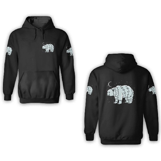 Tribal Polar Bear Indigenous Gift 3D Hoodies