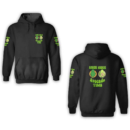 Avocado Time 3D Hoodies
