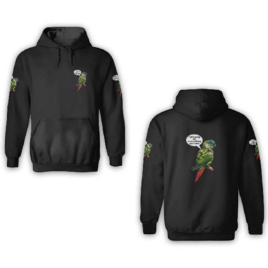 Green Cheeked Conure meme funny 3D Hoodies