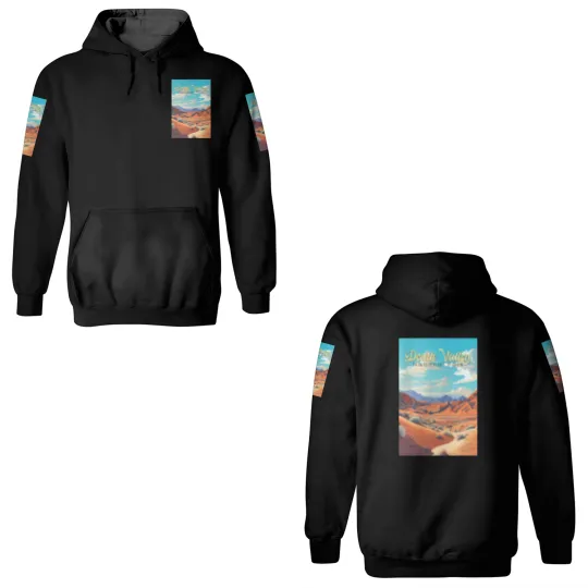 Death Valley National Park Illustration Retro 3D Hoodies