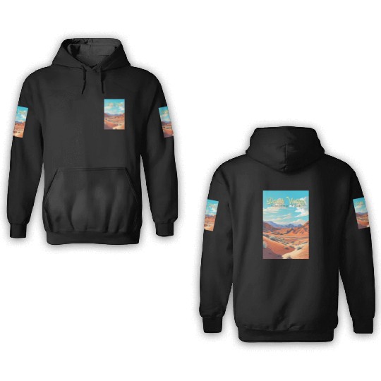 Death Valley National Park Illustration Retro 3D Hoodies