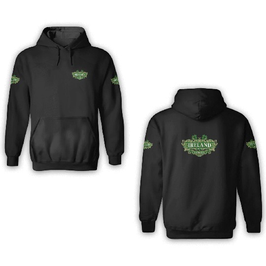 St Patrick's Design Ireland Irish Shamrock Luck 3D Hoodies