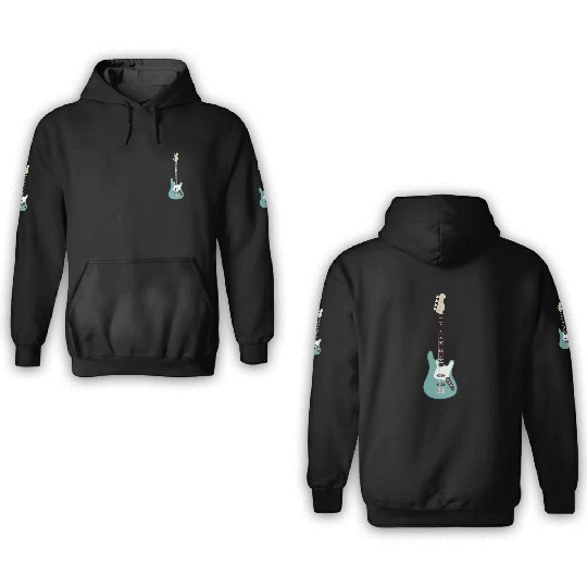 Seafoam Green Bass 3D Hoodies