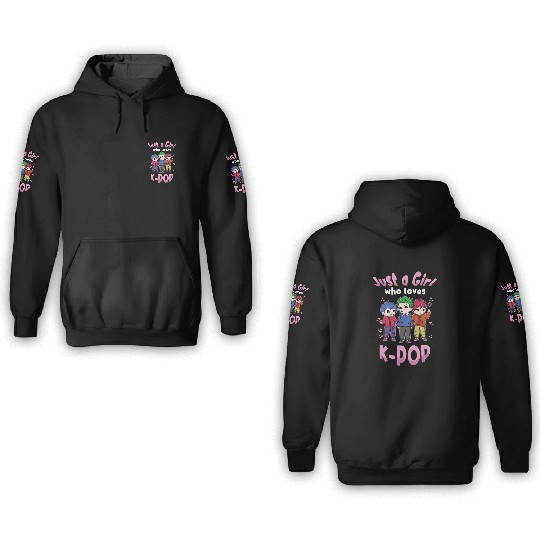 Girl Loves K-Pop K-Drama Korean 3D Hoodies