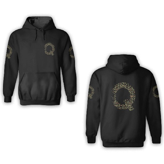 Q army camo design 3D Hoodies