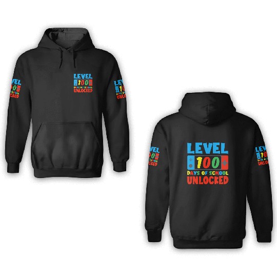 100 days of school 3D Hoodies