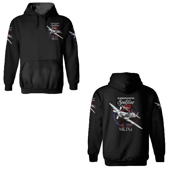 Supermarine Spitfire MK.IXc WW2 Fighter Plane 3D Hoodies