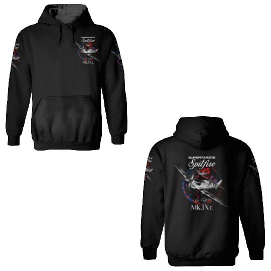 Supermarine Spitfire MK.IXc WW2 Fighter Plane 3D Hoodies