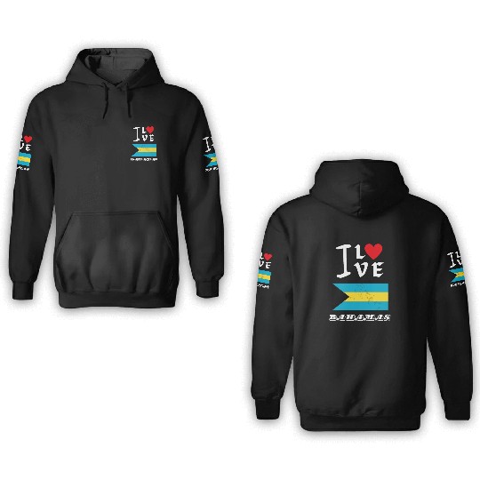 I Love Bahamas 3D Hoodies