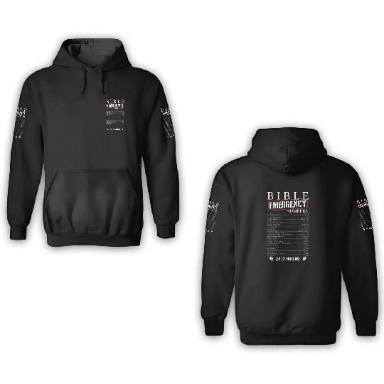 Bible Emergency Numbers 3D Hoodies