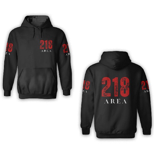 218 Area Code Retro Minnesota Duluth 3D Hoodies