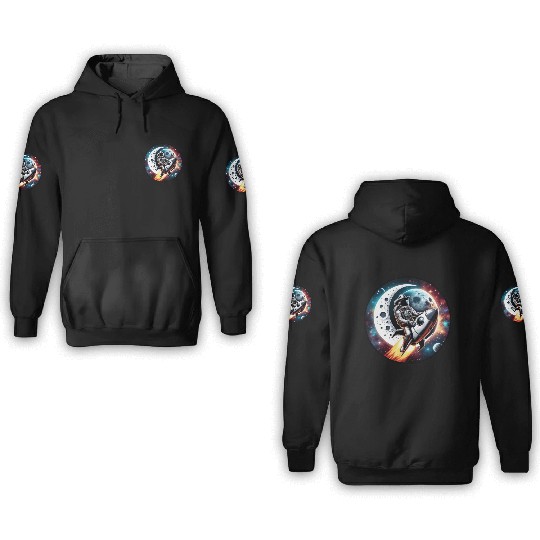 Space Cowboy Astronaut 3D Hoodies