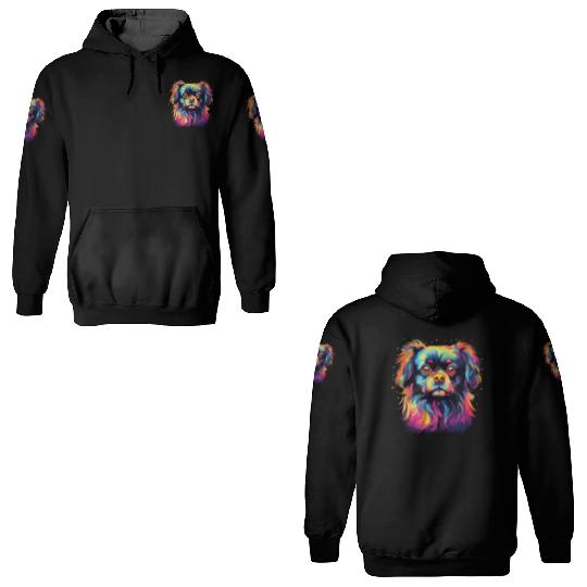 Watercolor Colorful Tibetan Spaniel 3D Hoodies
