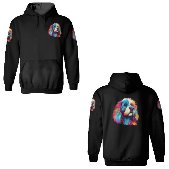 Watercolor Colorful Tibetan Spaniel 3D Hoodies
