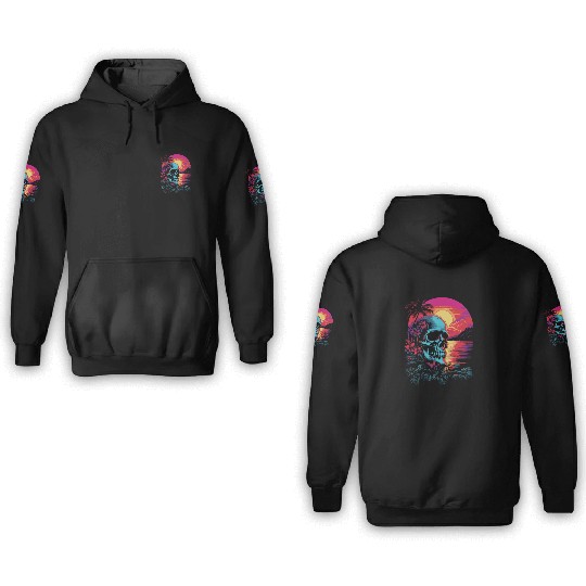 Surfing Surfer Skull Nature 3D Hoodies