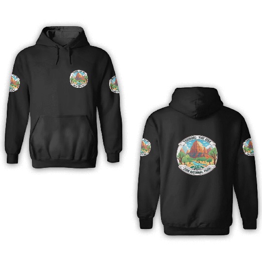 Touring The USA : Zion National Park 3D Hoodies