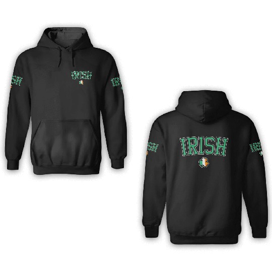 St. Patrick's Day Irish College Shamrock 3D Hoodies