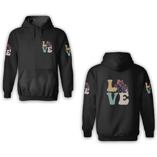 LOVE Tractor Pulling Tractor Driver Farmer Farming 3D Hoodies