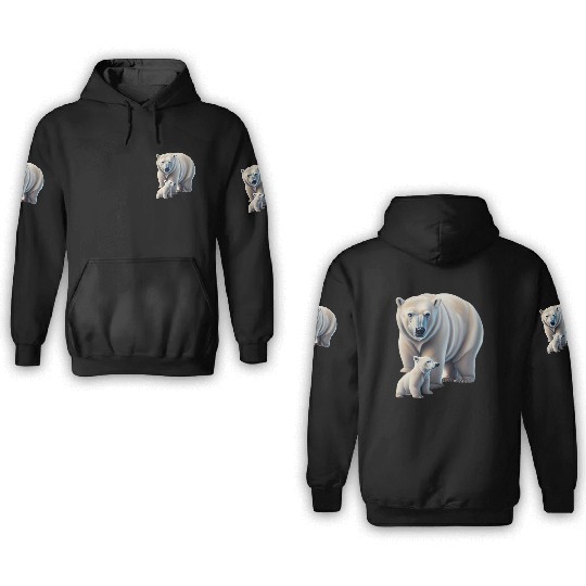 Great Thaw: Melting Glaciers & Polar Bears 3D Hoodies