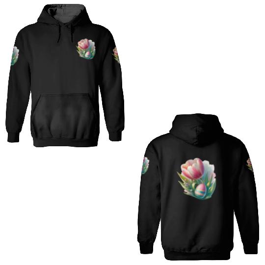 Spring Colorful Tulip With Easter Egg 3D Hoodies