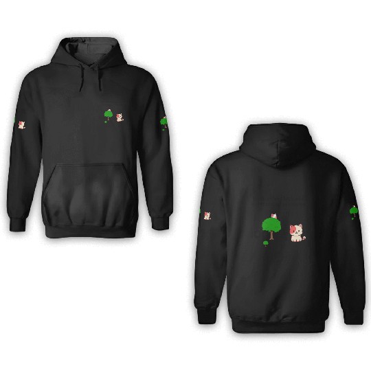Math Humor: Logarithm Cat Pun Design 3D Hoodies