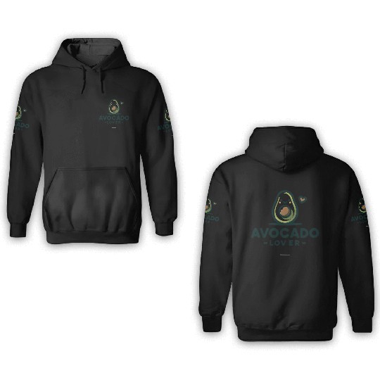 heerful Avocado Heart Embrace 3D Hoodies