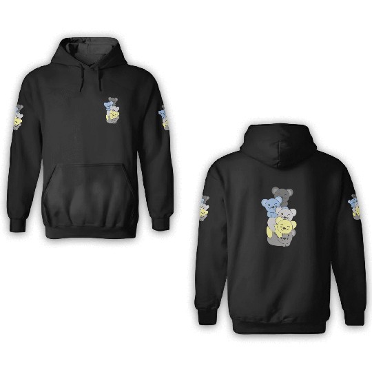Periboy Flag Pride Lgbtq Cute Mouse Stack 3D Hoodies