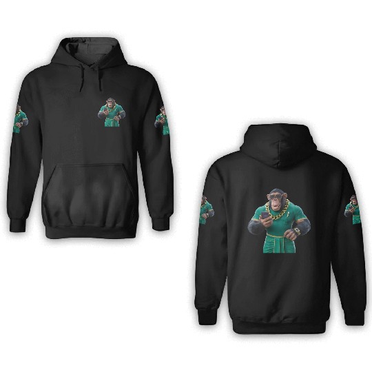 "Urban Ape: Contemporary Monkey Chic" 3D Hoodies