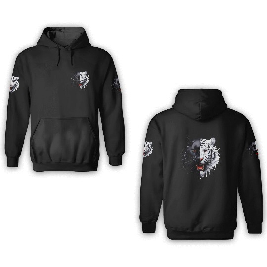 3D realistic black panther & Leopart Design 3D Hoodies
